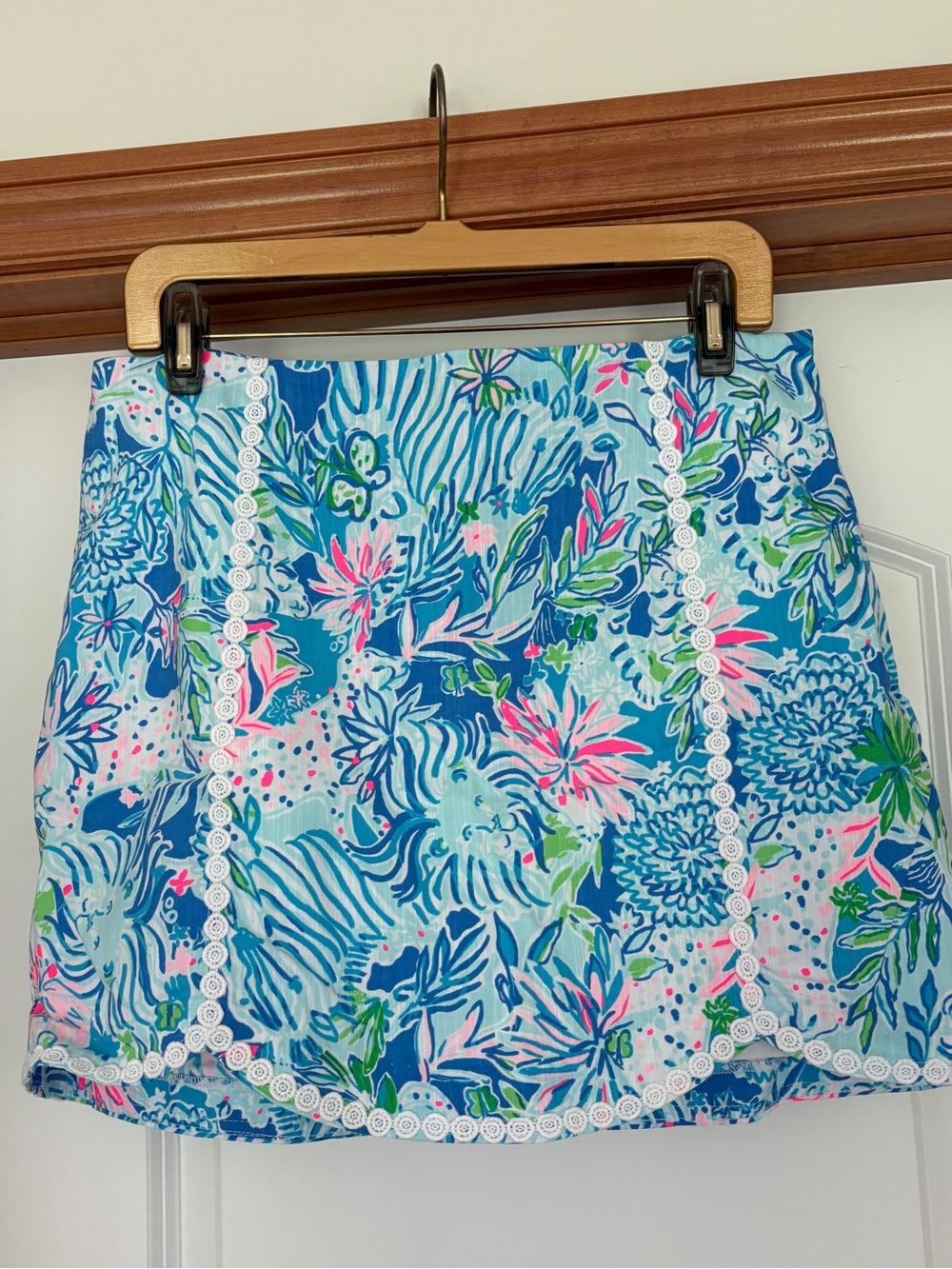 Lilly Pulitzer Patty Skort - Coastal Blue “Lion Around” Print - Size 12